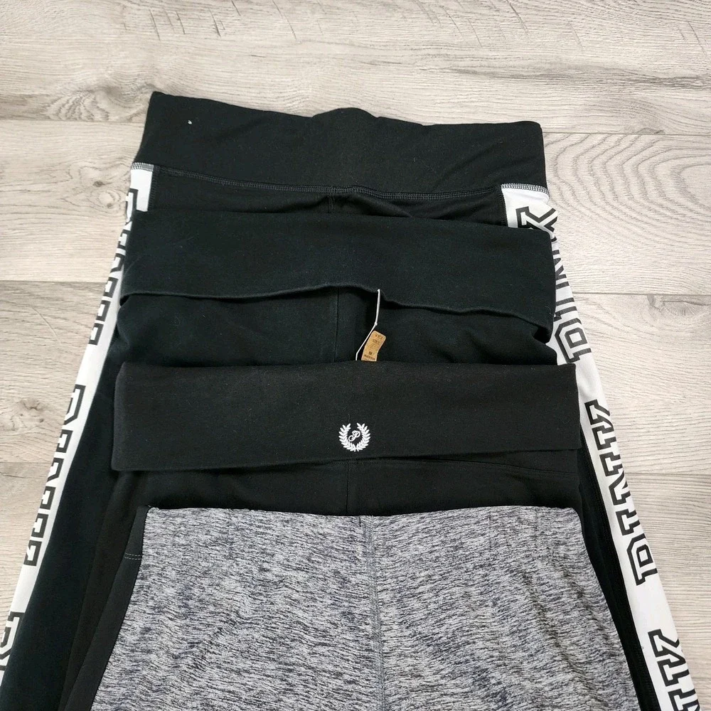 Victoria‎ Secret PINK Women's Leggings Medium Mixed Lot 4 Pairs BlackREAD